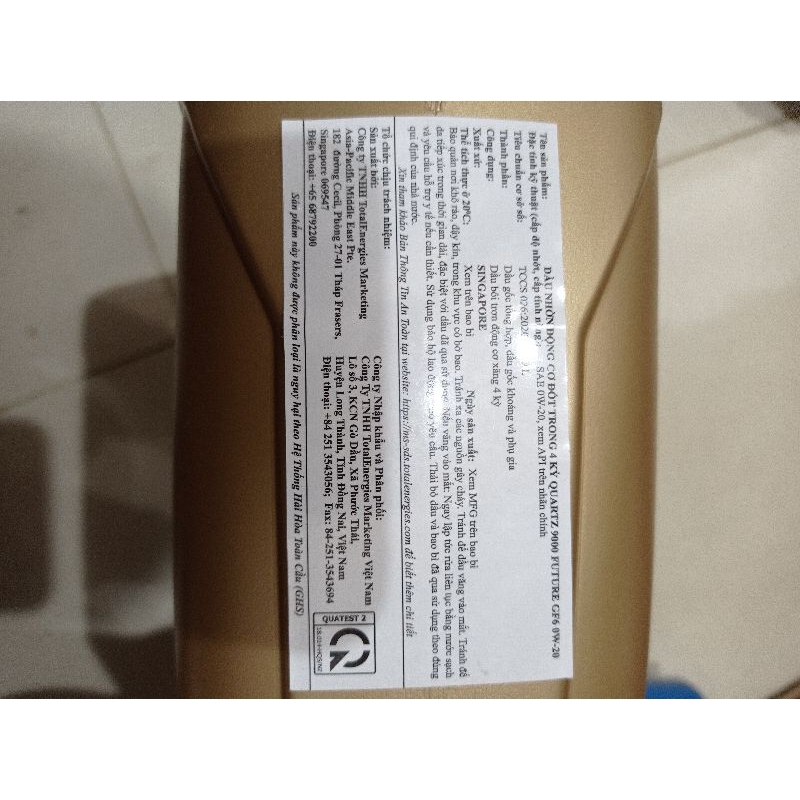 NHỚT TOTAL QUARTZ 9000 GF6 0W20