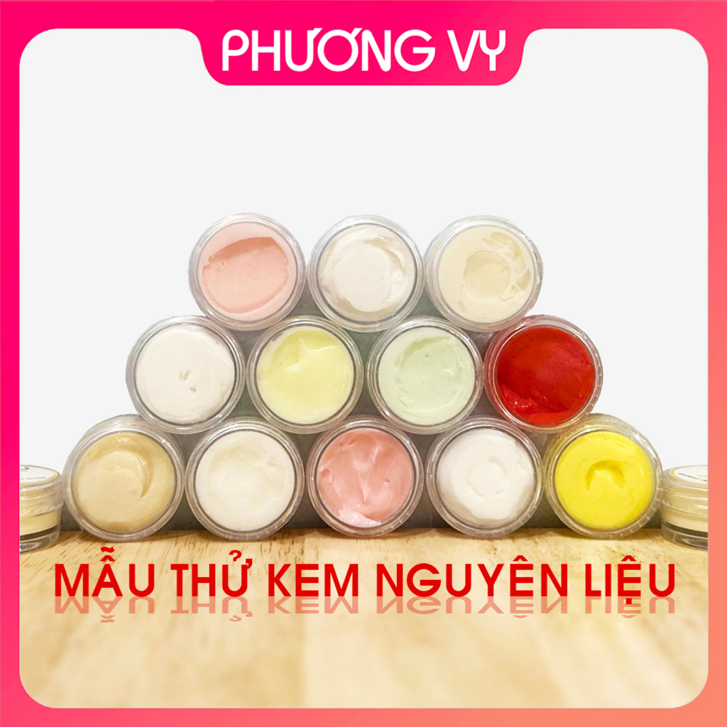 Mẫu thử kem nguyên liệu, kem nám, mỹ phẩm trắng da.