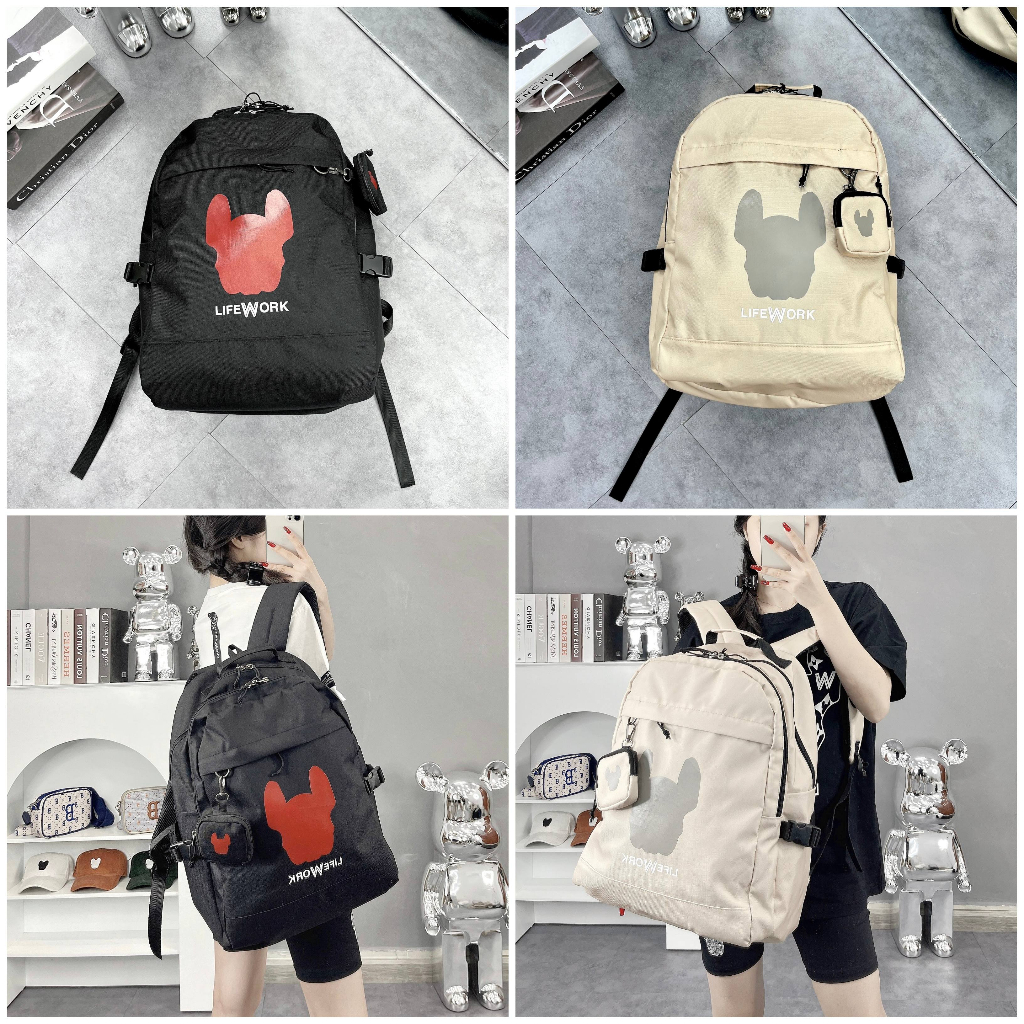 (HÀNG XUẤT XỊN) Balo B5103 LIFEWORK LOGO CLASSIC BACKPACK  full tem tag  Kích thước: 32.5 cm x 47 cm x 15 cm  Hàng có sẵ
