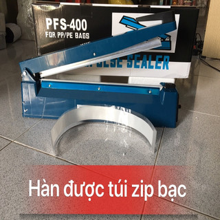 Máy hàn miệng túi nilon dập tay Impulse Seale pfs400 vỏ nhựa hàn nhiều loại túi khác nhau đa năng 40cm