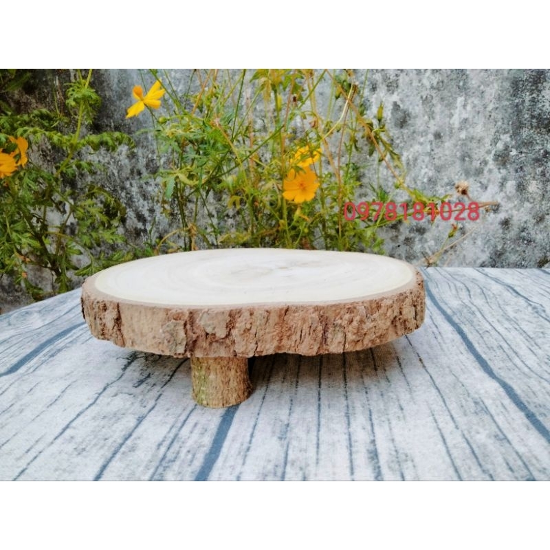 Đôn gỗ tự nhiên 3 chân đk 26-30cm