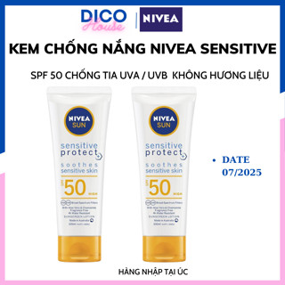 Kem chống nắng bảo vệ da nhạy cảm Nivea Sun SPF 50+ Sensitive Protect Lotion 100ml