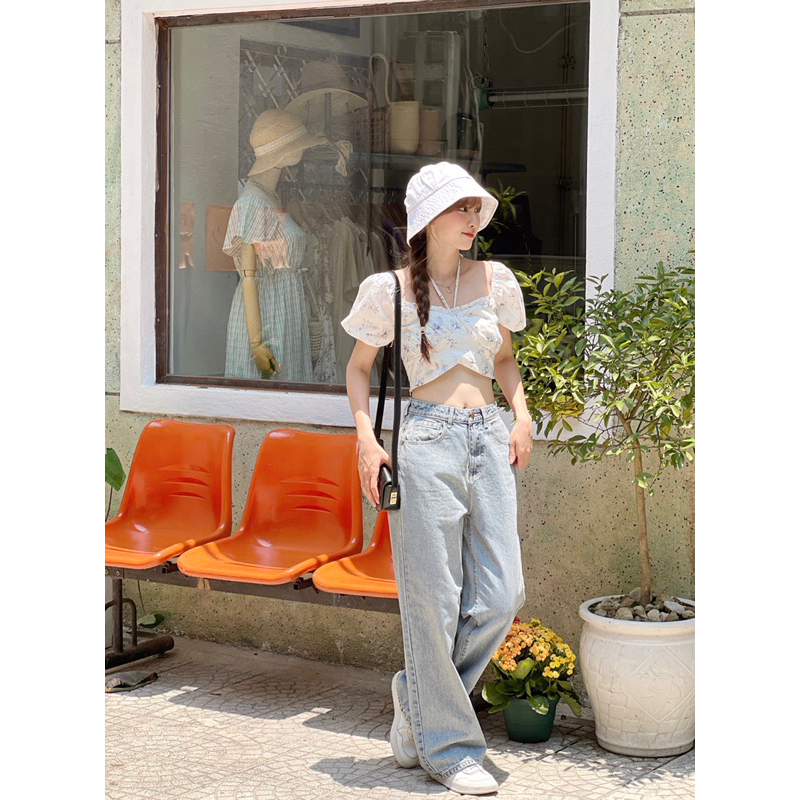 Áo croptop nữ hoa nhí siêu xinh Flora Top