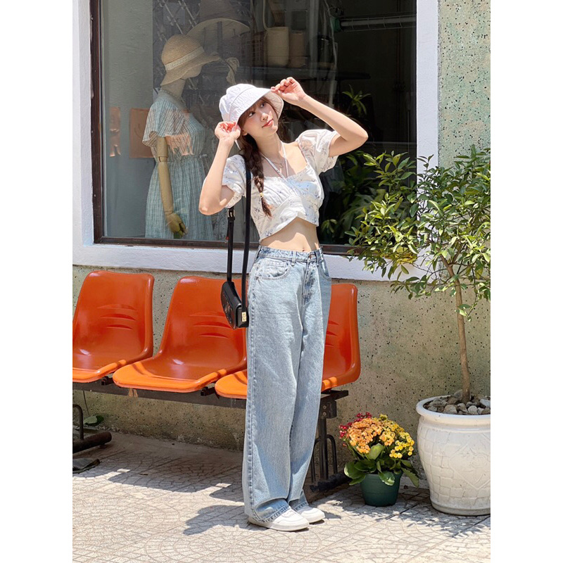 Áo croptop nữ hoa nhí siêu xinh Flora Top