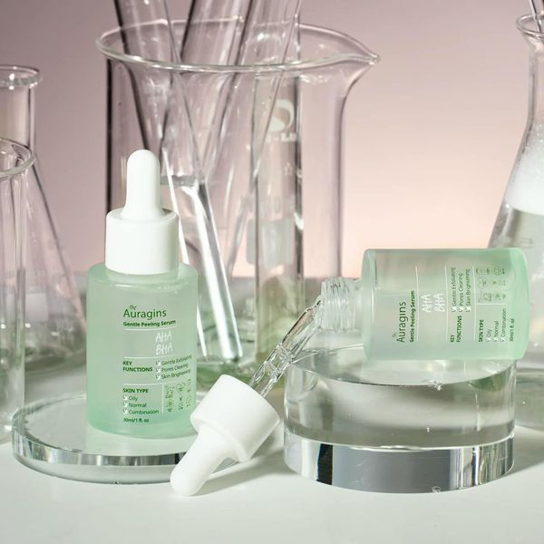 Tinh Chất Tẩy Tế Bào Chết The Auragins 7.5% AHA + 0.5% BHA Gentle Peeling Serum 30ml