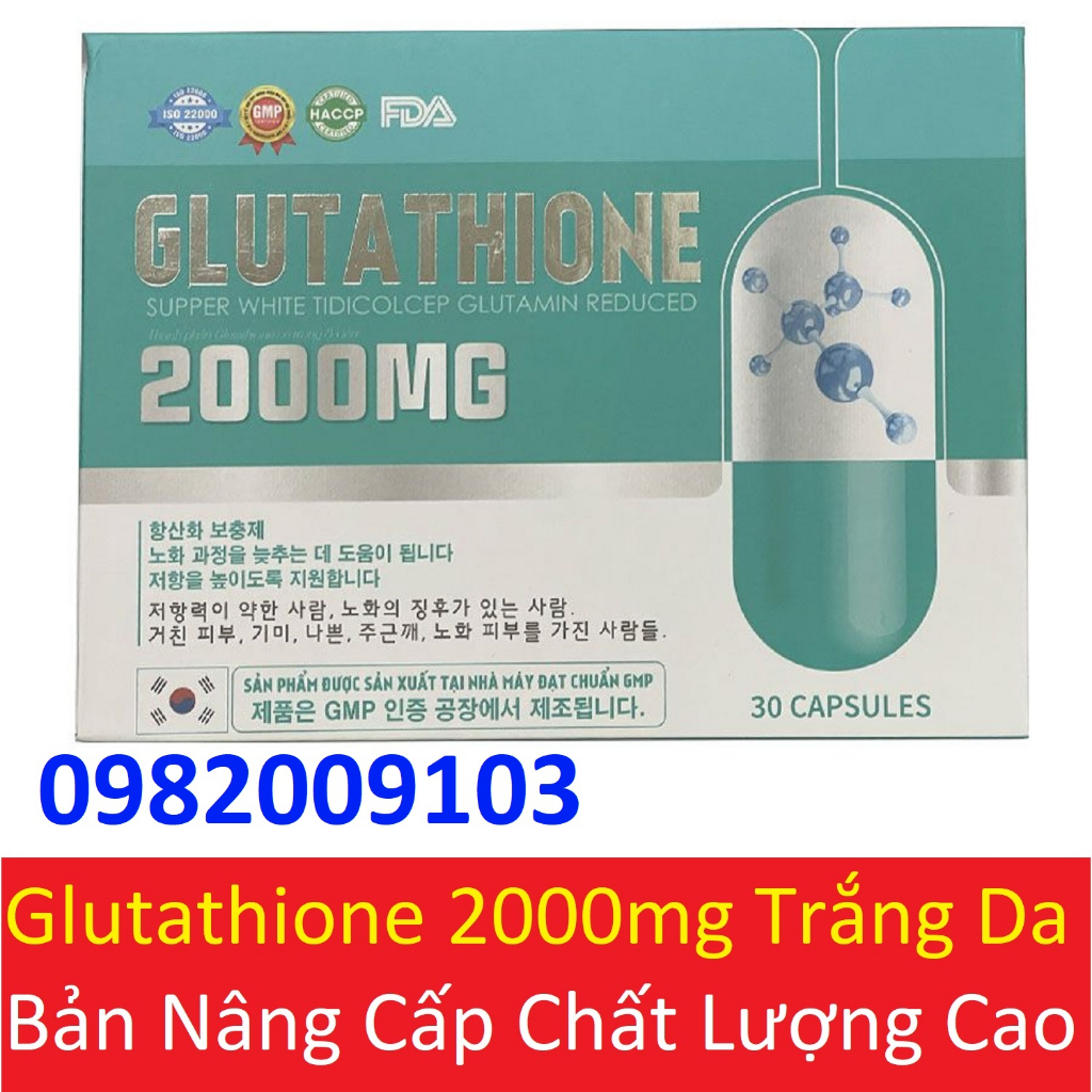 viên uống trắng da glutathione collagen 2000mg (SAM glutathion 100mg 500mg 700 1000mg 1800 2000 100 mg 1600mg 2500mg)