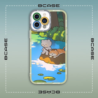 Ốp lưng iphone cạnh vuông Bcase Thỏ Trắng Mèo Con Phong Cách Hoạt Hình 8plus/x/xs/11/12/pro/max/plus/promax