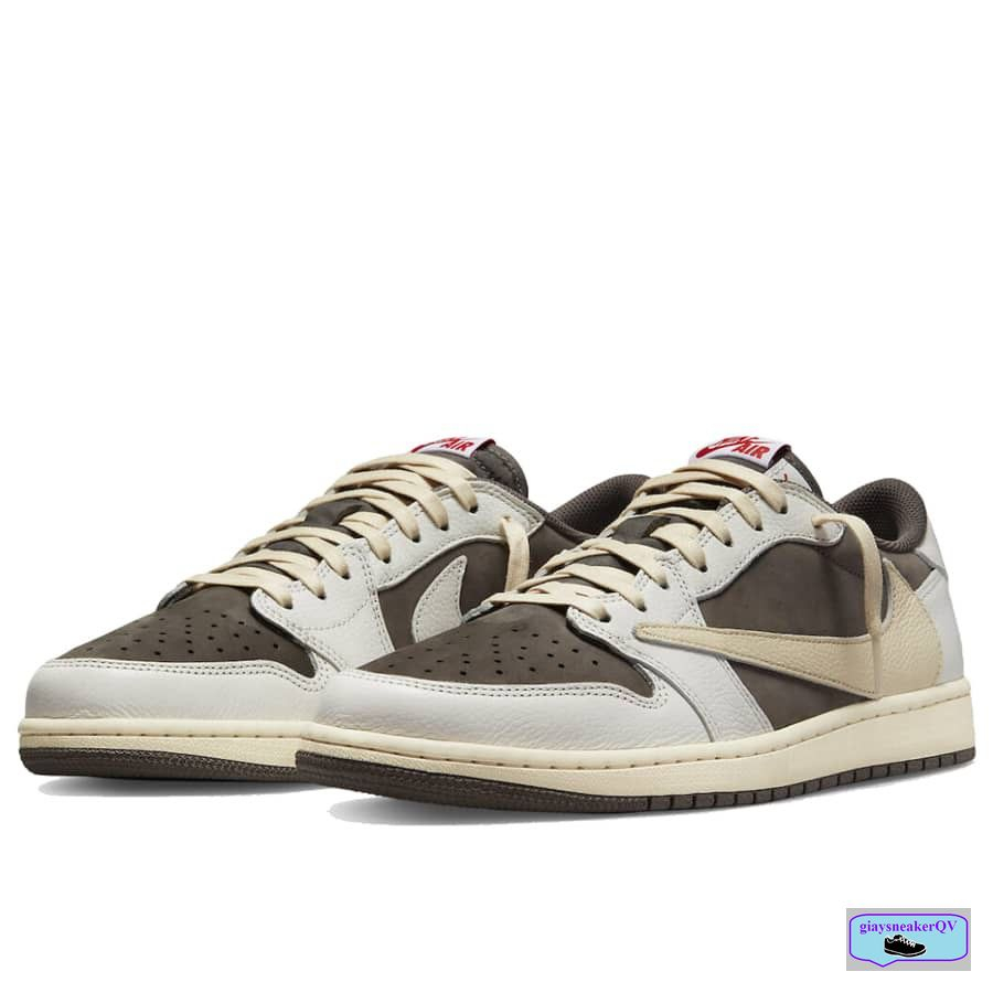 Giày Jordan 1 x Travis Scott Retro Low OG SP Sail and Ridgerock, giày cổ thấp Travis Scott cực xịn xò, phiên bản mới
