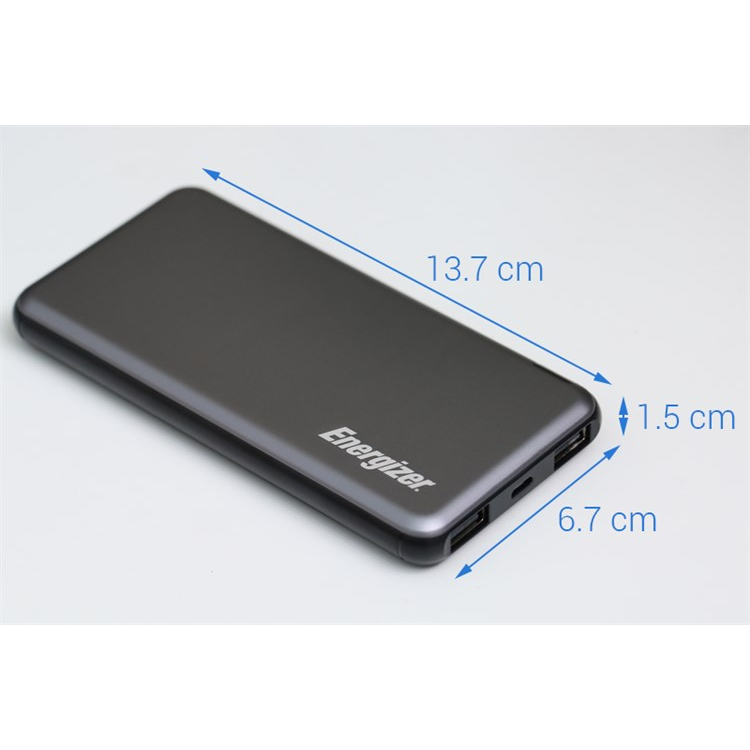 Pin sạc dự phòng Polymer 10000mAh Energizer UE10046 Xám hàng like new
