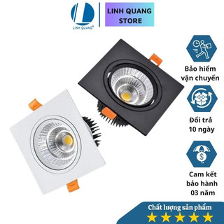 Đèn led âm trần spotlight vuông 5w/7w/10w cob