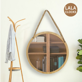 [Đường Kính 23/28cm] Gương tròn treo tường dây thừng, gương tròn treo tường dây da, bao bể vỡ, kích thước 23/28cm