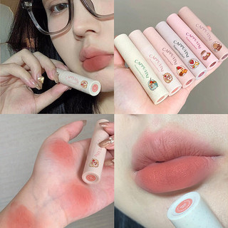 Son nhung lì Cappuvini mềm mịn màu đỏ hồng đất