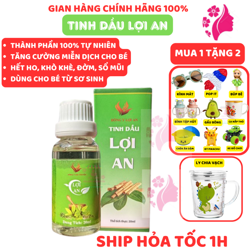 Tinh dầu Lợi An,Tinh dầu bôi ho, sổ mũi, khò khè cho bé Lợi An chính hãng, date mới