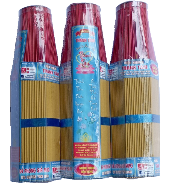 Nhang thơm Nhãn xanh đại THÀNH TÂM bó lục giác 721 cây 38cm (thơm hảo hạng)