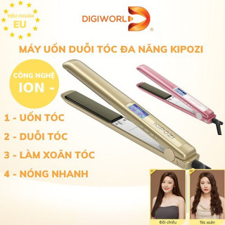 Máy làm tóc uốn tóc ép tóc duỗi tóc đa năng kipozi, máy tạo kiểu tóc chuyên nghiệp giúp tóc luôn bóng mượt, Bh 12 tháng