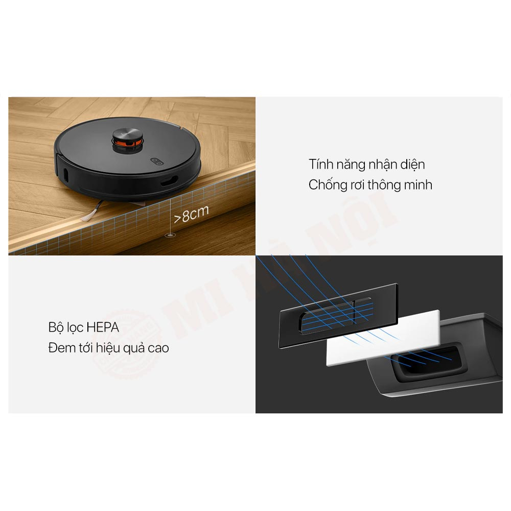 Robot hút bụi Lydsto R1 PRO thông minh có định vị bằng hệ thống cảm biến LDS (Trắng) - Hàng Chính Hãng