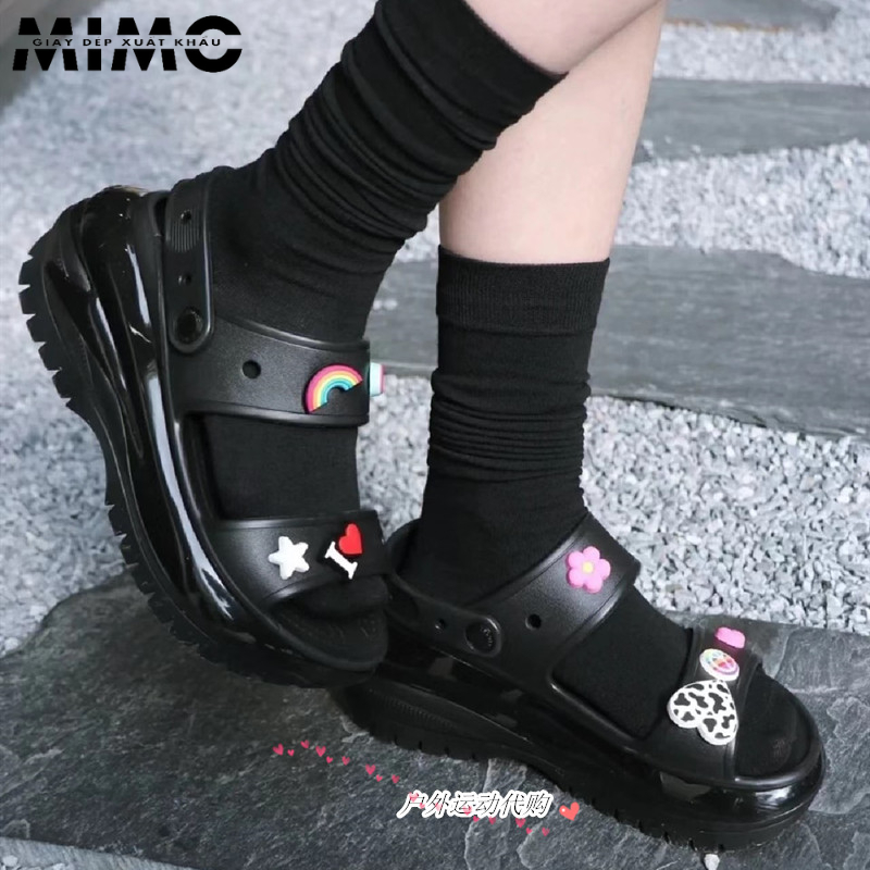 Tặng kèm jibit, Sandal Crush Bóng đế cao 8p kiểu dáng thời trang cho nữ