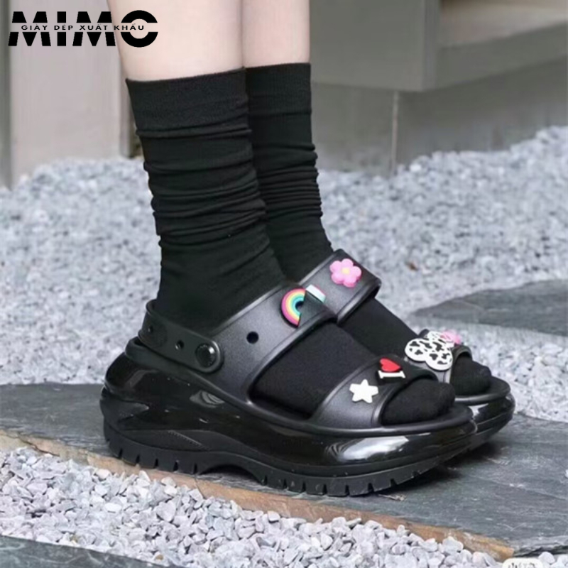 Tặng kèm jibit, Sandal Crush Bóng đế cao 8p kiểu dáng thời trang cho nữ