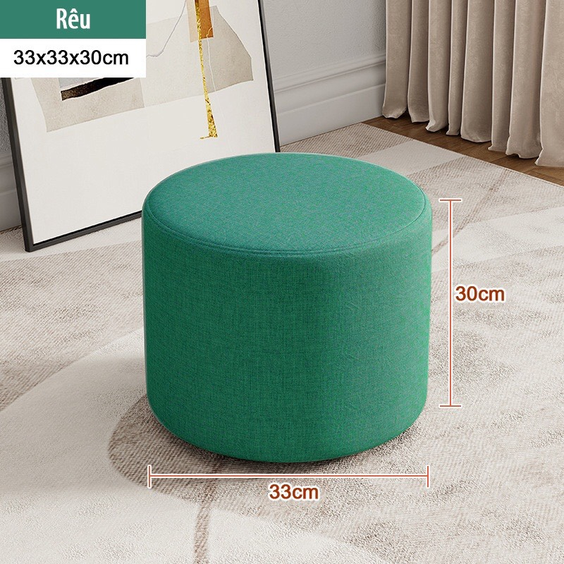 Đôn sofa tròn giá rẻ - ghế nhỏ ngồi bàn trà, bàn trang điểm siêu êm