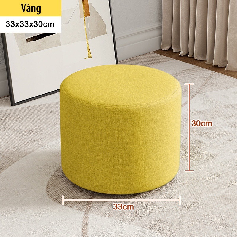 Đôn sofa tròn giá rẻ - ghế nhỏ ngồi bàn trà, bàn trang điểm siêu êm