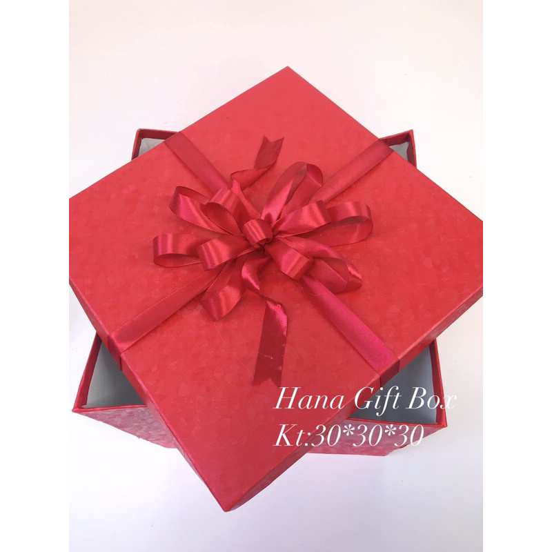 hộp quà size 30*30*30 full đỏ #HanaGiftBox