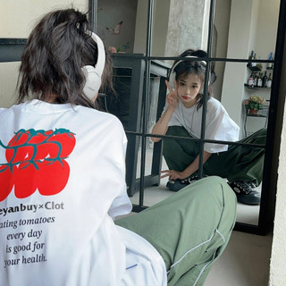 FOCUS Áo phông trắng local brand vintage thời trang nữ oversize unisex 100%cotton-Tomatoes Tee
