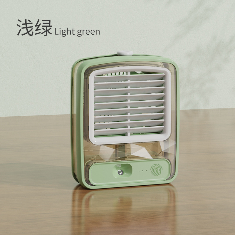 MVP3099 Quạt Điều Hòa Mini Tích Hợp Đèn LED Chạy Bằng Pin Tiện Dụng