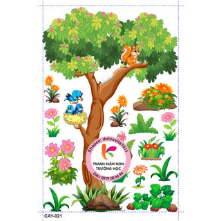 Decal cây trang trí lớp 021
