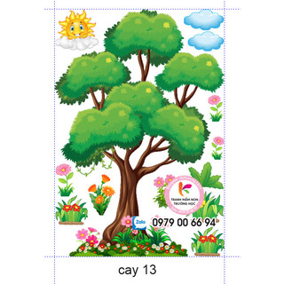 Decal cây trang trí lớp 013