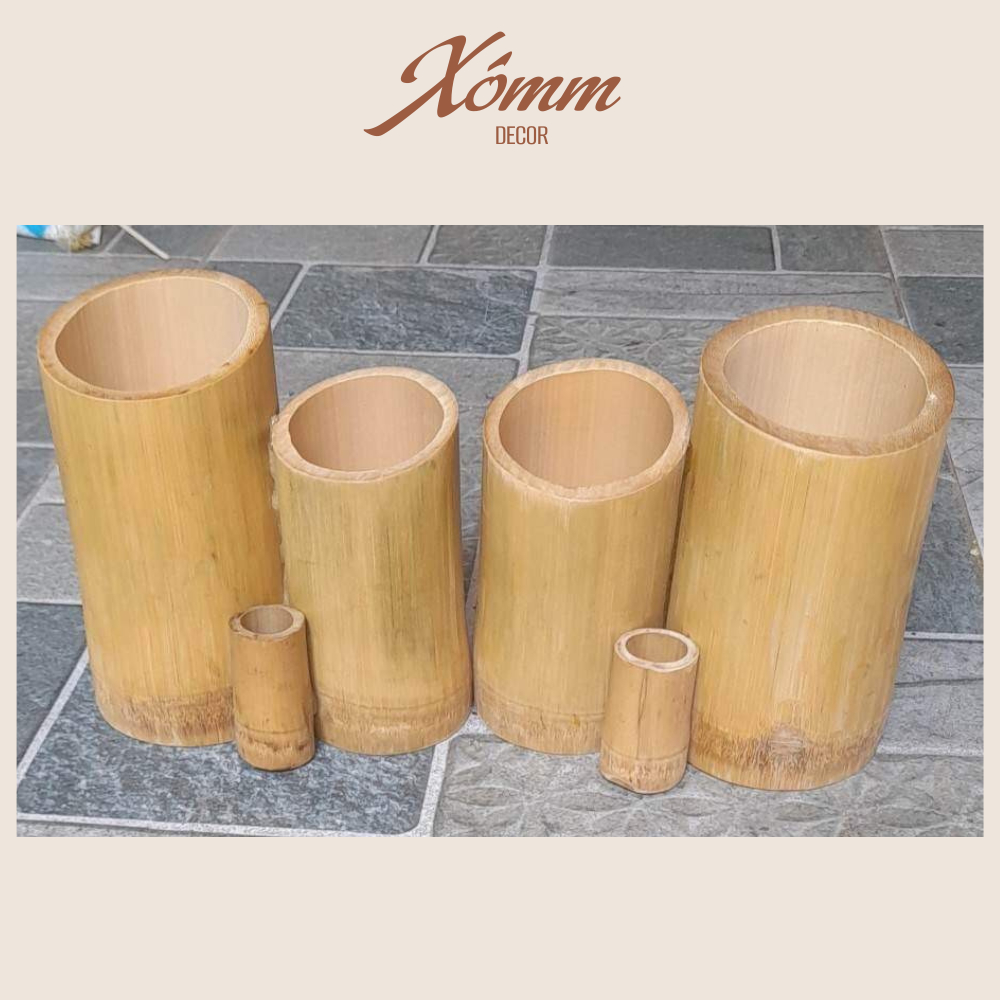 Ống đũa tre, đựng muỗng đũa bằng tre, ống tre tự nhiên decor, trang trí cắm hoa, an toàn tiện lợi, ống đũa tre
