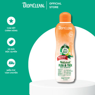 Sữa tắm thiên nhiên phòng và trị ve rận bọ chét cho Chó TropiClean Natural Kill Fleas Flea & Ticks 592ml