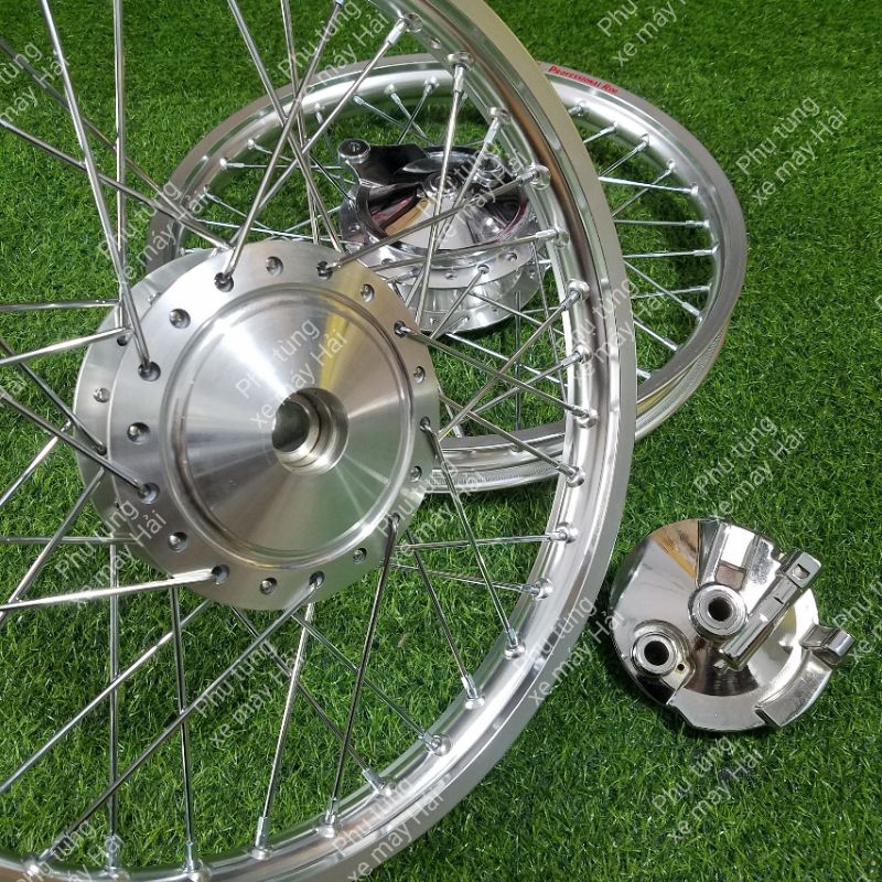 Bánh căm wave dream 2 thắng đùm phanh cơ trước sau niềng thái đen full má đùm trước sau như hình HTH46 MSP C0179