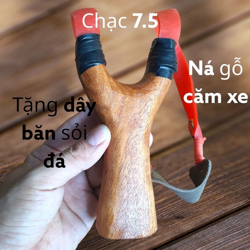 ná gỗ căm xe + tặng dây bắt sỏi đá có sẵn