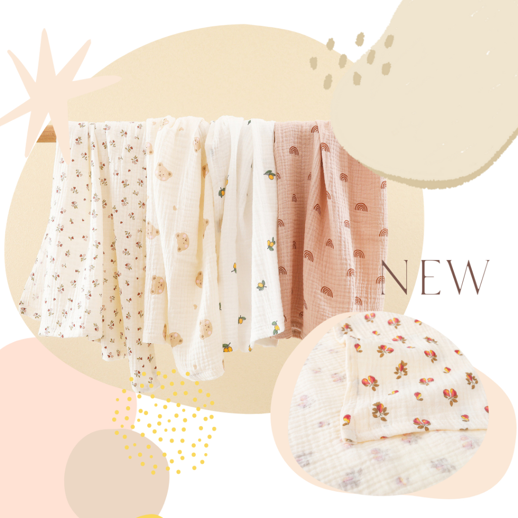 Khăn Tắm Xô Đa Năng Unbee Chất Xô Muslin Hàn 2 lớp ( 110x110cm ) PN010