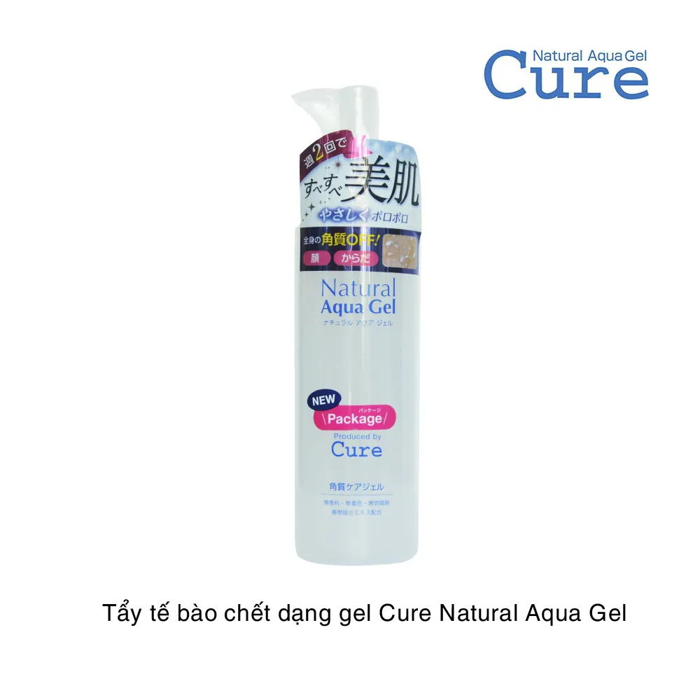 GEL TẨY TẾ BÀO CHẾT CURE NATURAL AQUA (CHAI 250GR) - HÀNG NỘI ĐỊA NHẬT nhẹ nhàng làm sạch các bụi bẩn