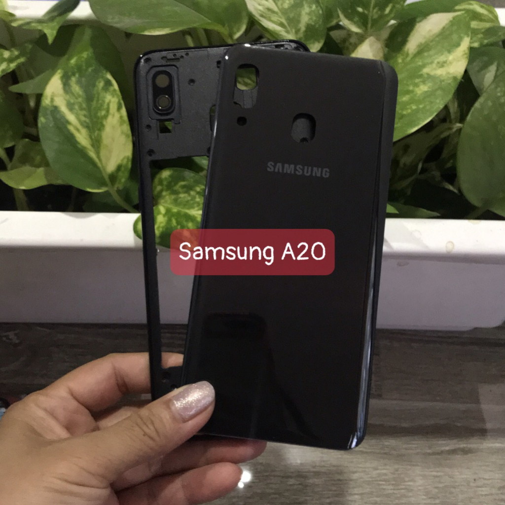 Nắp lưng + viền samsung A20 zin / lưng viền samsung A20