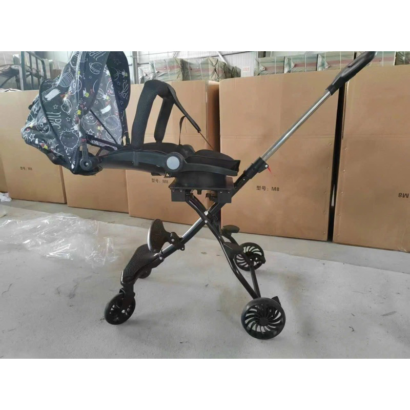 Xe đẩy du lịch gấp gọn 2 chiều M8 ngả sâu