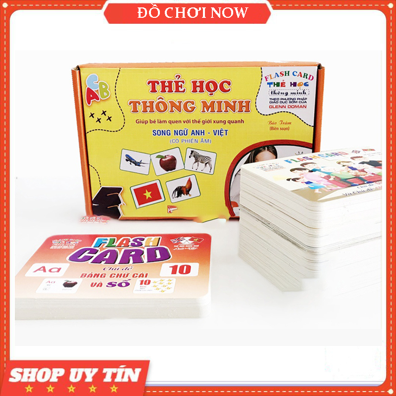 Bộ thẻ học thông minh size lớn khổ A5 15*21, 100 thẻ flashcard cho bé