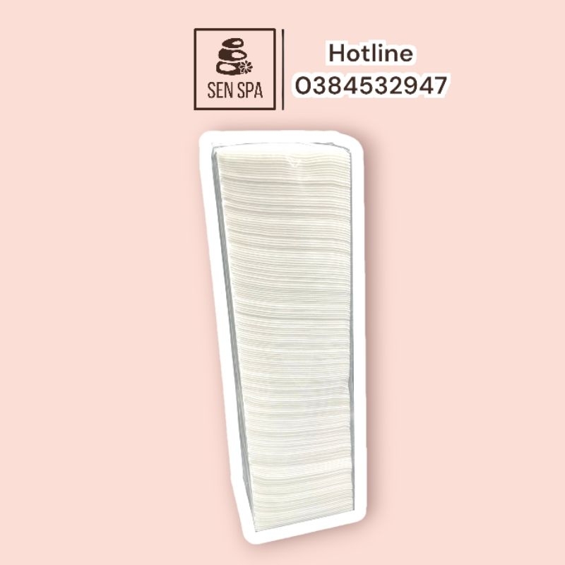 Khăn giấy lau mặt spa cao cấp (200 tờ/cây) - Khăn cây tiệt trùng dùng trong spa