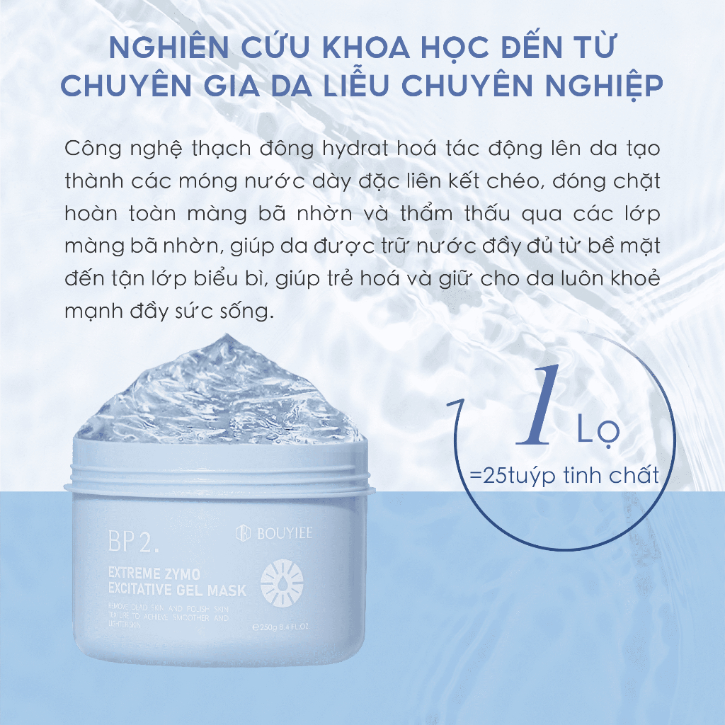 BOUYIEE Mặt Nạ Thạch Đông Enzyme BP2 Hũ 50g/ 250g  Dưỡng Trắng Siêu Năng, Thu Nhỏ Lỗ Chân Lông, Làm Sáng Và Đều Màu Da