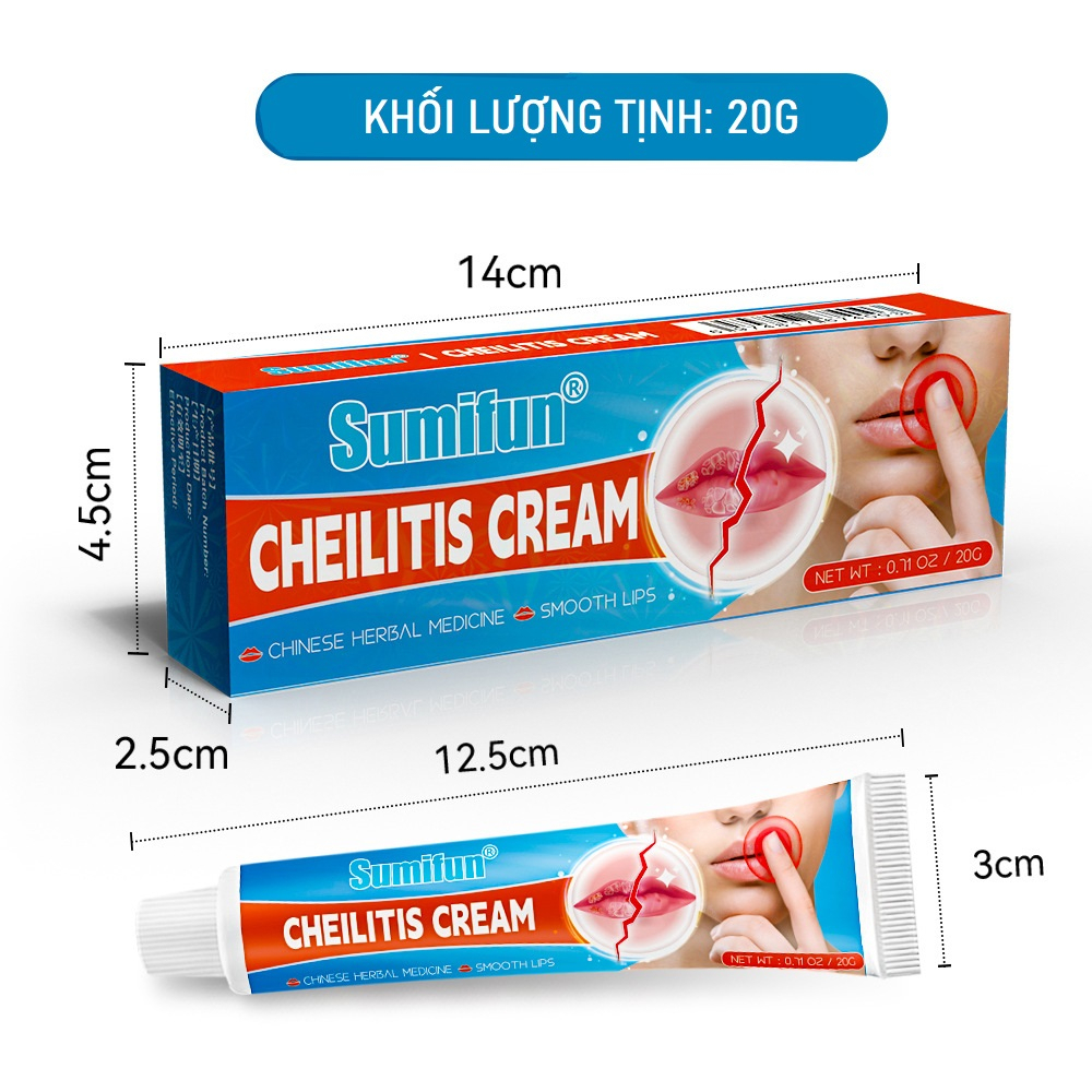 Kem Dưỡng Môi SUMIFUN Cheilitis Cream 20g, Giúp Dưỡng Ẩm Cho Môi, Cải Thiện Tình Trạng Khô, Nứt Nẻ, Giảm Thâm Sạm Môi