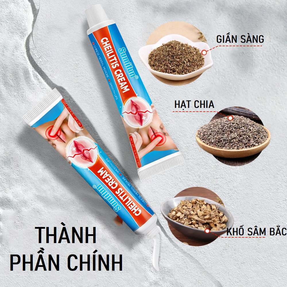 Kem Dưỡng Môi SUMIFUN Cheilitis Cream 20g, Giúp Dưỡng Ẩm Cho Môi, Cải Thiện Tình Trạng Khô, Nứt Nẻ, Giảm Thâm Sạm Môi