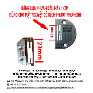 Răng cưa 4 cầu nhựa có răng máy may công nghiệp 1kim