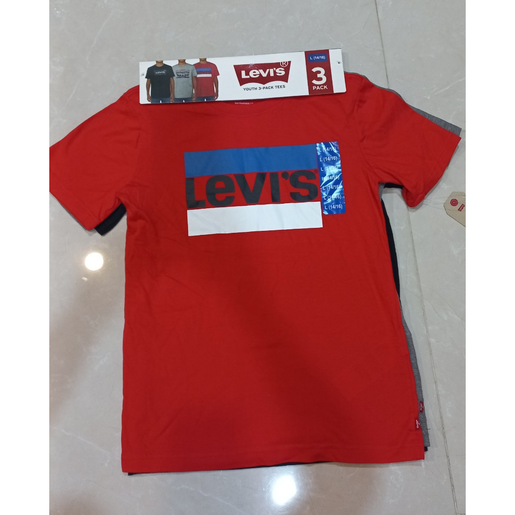 Set 3 áo thun nam nữ hiệu Le.vis - Hàng chính hãng