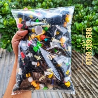 Chốt nút nhựa ô tô 1000 cái thập cẩm , đinh tán, vít nở nhựa chuyên dụng cho ô tô