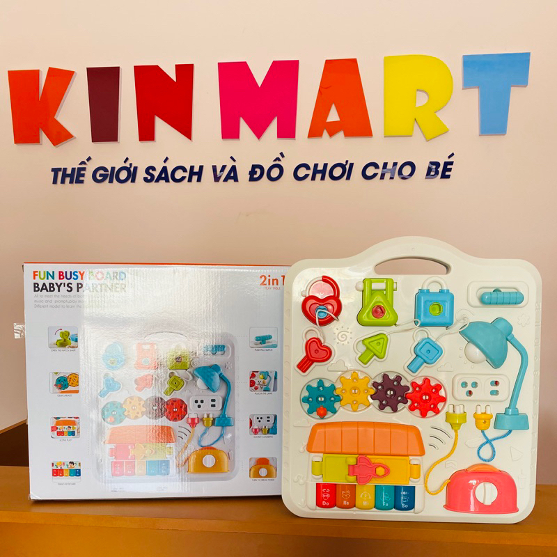 Bảng bận rộn, busy board, đồ chơi montessori, đồ chơi phát triển tư duy và vận động tinh cho bé