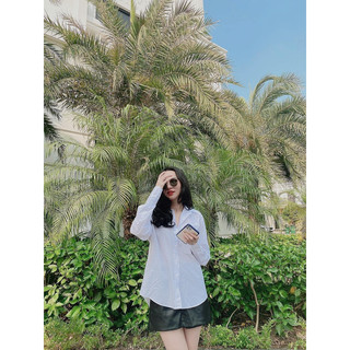 Áo sơ mi trắng, sơ mi nữ HM auth
