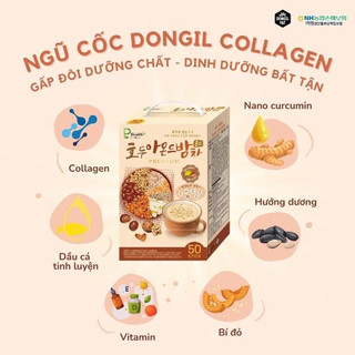 Bột ngũ cốc óc chó hạnh nhân hạt dẻ Premium DONGIL Collagen - P Health nội địa Hàn Quốc