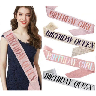 Sash đeo chéo kim tuyến chữ HAPPY BIRTHDAY trang trí sinh nhật cực xinh sang chảnhp BONGBONGSINHNHAT