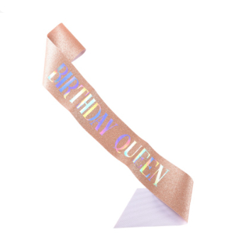 Sash đeo chéo kim tuyến chữ HAPPY BIRTHDAY trang trí sinh nhật cực xinh sang chảnhp BONGBONGSINHNHAT